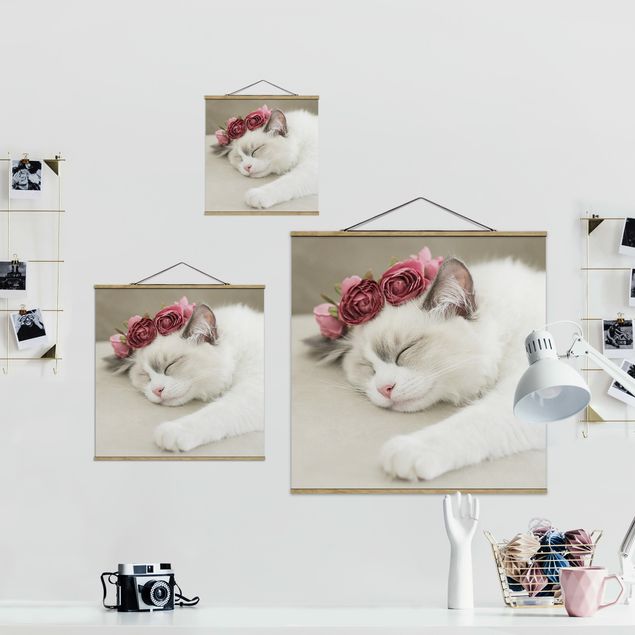 Tavlor Monika Strigel Sleeping Cat with Roses