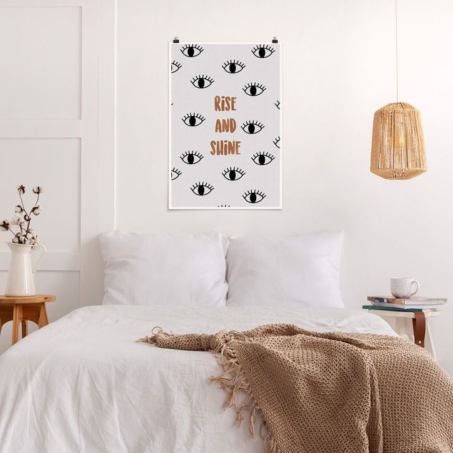 Posters ordspråk Bedroom Quote Rise & Shine