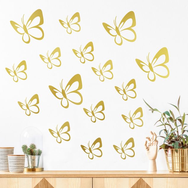 Wallstickers fjärilar Butterfly swarm Set