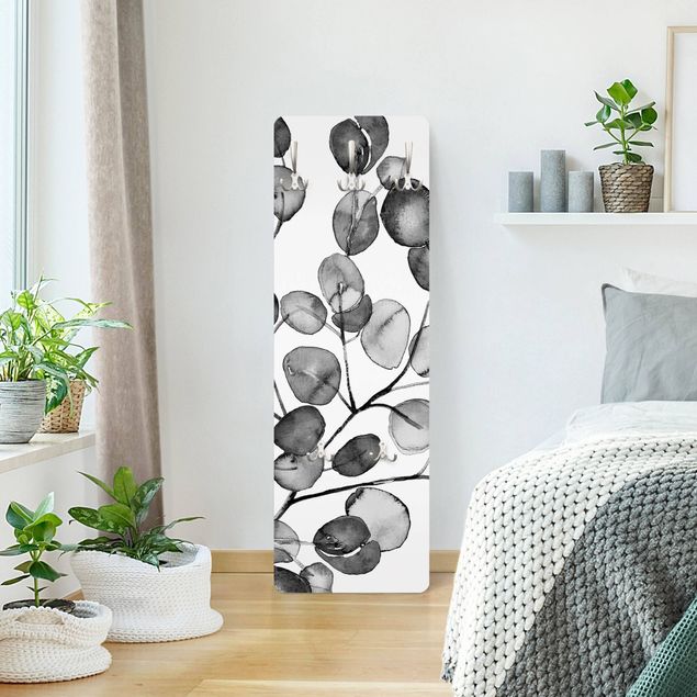 Tavlor Monika Strigel Black And White Eucalyptus Twig Watercolour