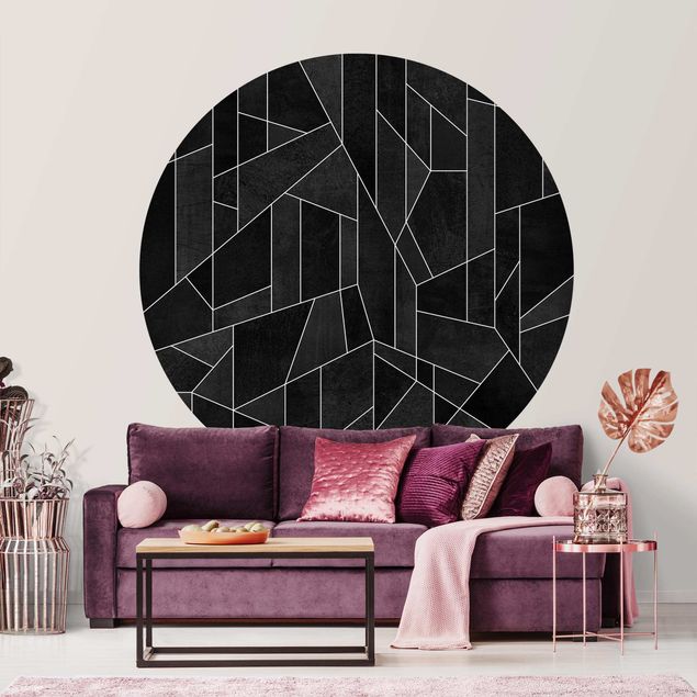 Tapeter geometrisk Black And White Geometric Watercolour