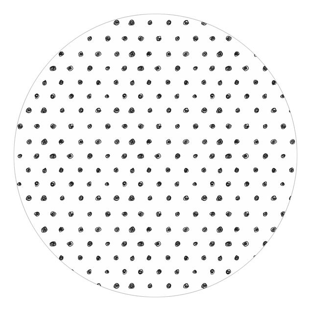 Tapeter modernt Black Ink Dot Pattern