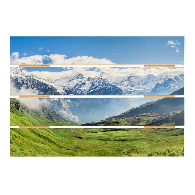 Trätavlor Swiss Alpine Panorama