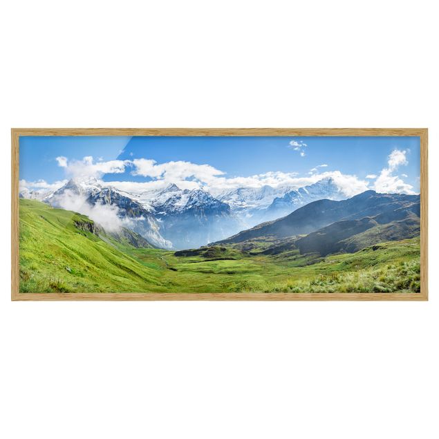 Tavlor landskap Swizz Alpine Panorama