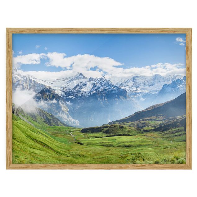 Tavlor landskap Swizz Alpine Panorama