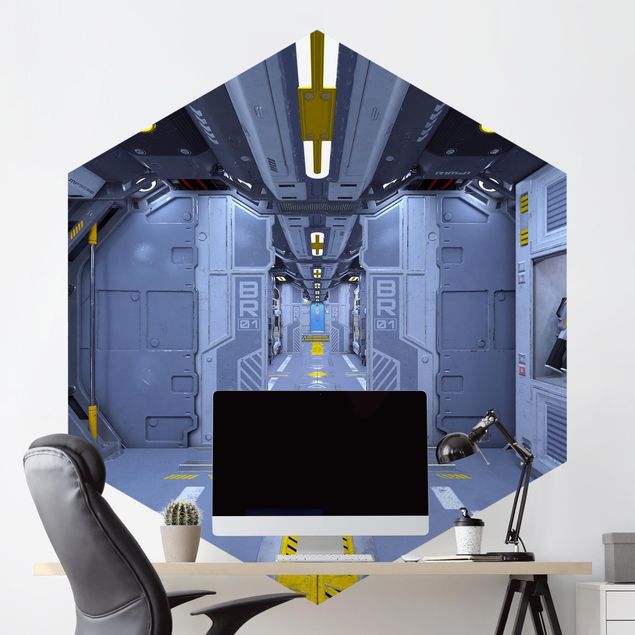 Fototapeter 3D Sci-Fi Inside A Spaceship