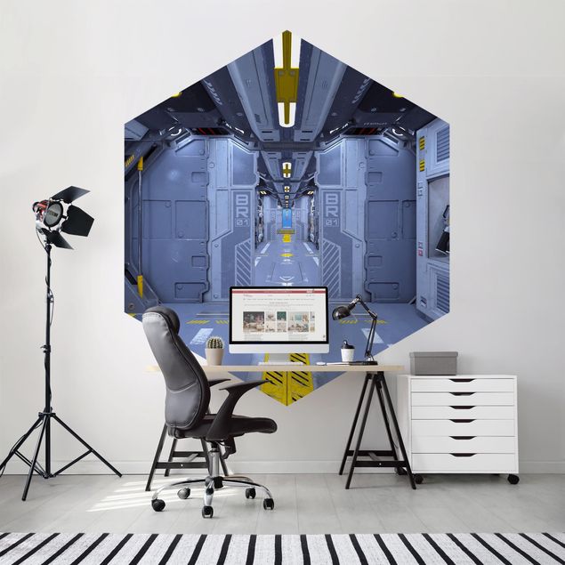 Hexagonala tapeter Sci-Fi Inside A Spaceship