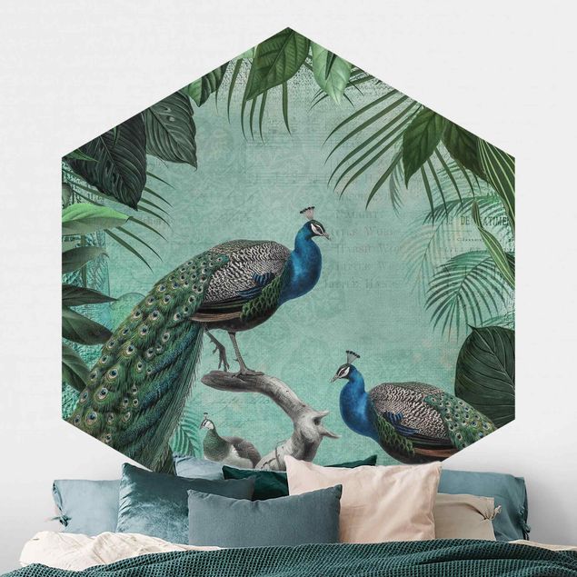 Kök dekoration Shabby Chic Collage - Noble Peacock
