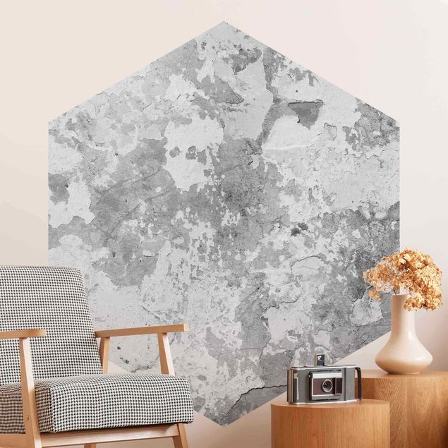 Tapeter industriell Shabby Wall In Grey