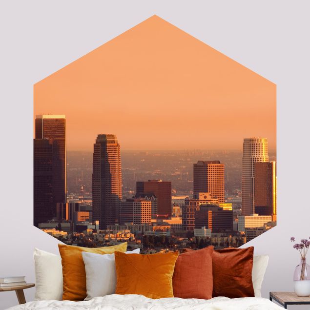 Fototapeter solnedgångar Skyline Of Los Angeles