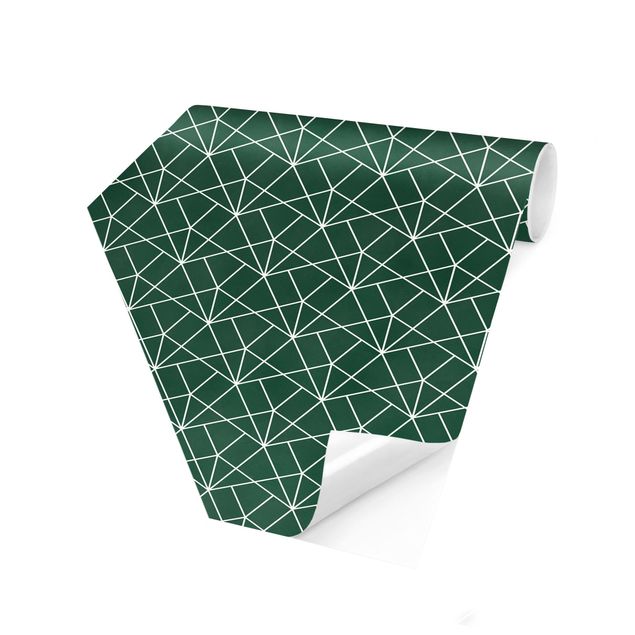 Tapeter vintage Emerald Art Deco Line Pattern