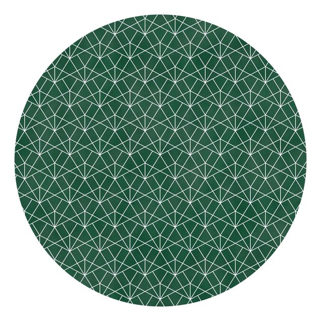 Tapeter modernt Emerald Art Deco Line Pattern
