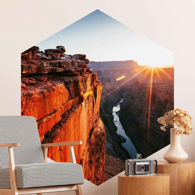 Fototapeter arkitektur och skyline Sun In Grand Canyon