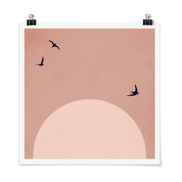 Posters abstrakt Sunset In Pink