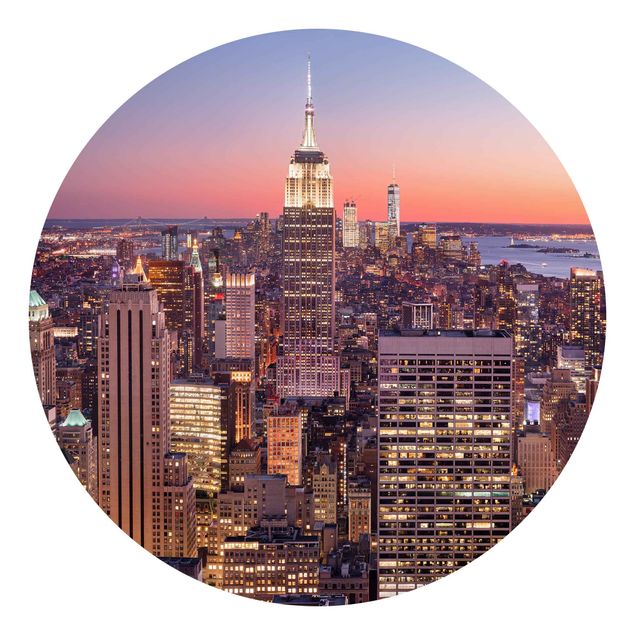 Fototapeter arkitektur och skyline Sunset Manhattan New York City