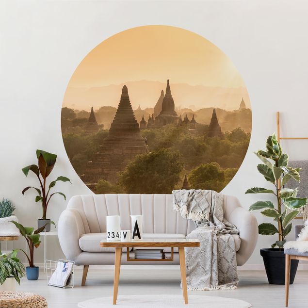 Tapeter modernt Sun Setting Over Bagan