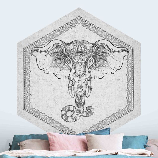 Kök dekoration Spiritual Elephant In Concrete Look