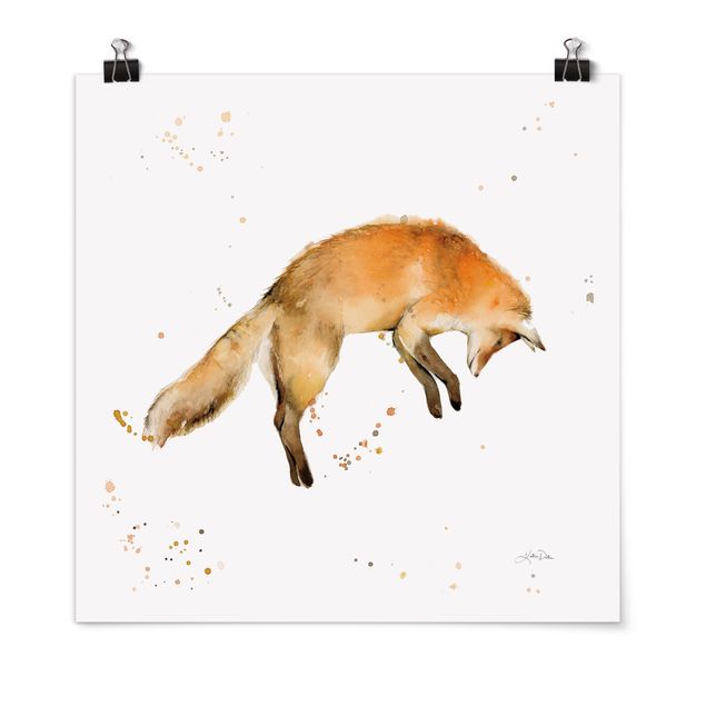 Tavlor djur Leaping Fox