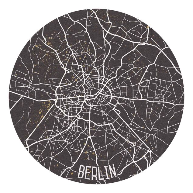 Tapeter modernt City Map Berlin - Retro