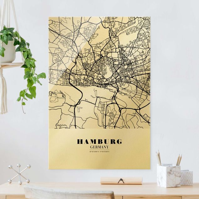 Glastavlor Hamburg Hamburg City Map - Classic