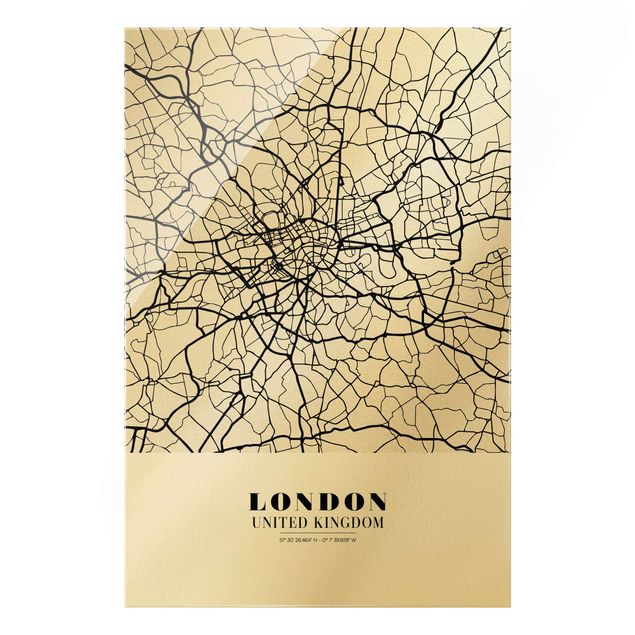 Tavlor arkitektur och skyline London City Map - Classic