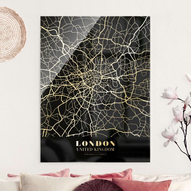 Glastavlor London London City Map - Classic Black