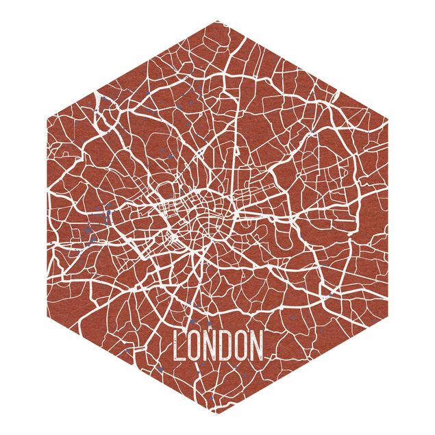 Fototapeter brun City Map London - Retro