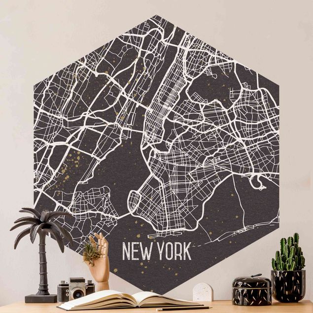 Kök dekoration City Map New York- Retro