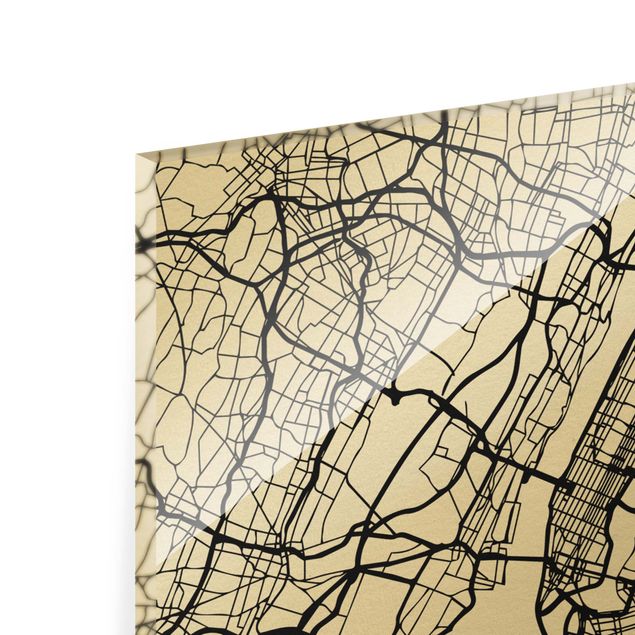 Tavlor svart och vitt New York City Map - Classic