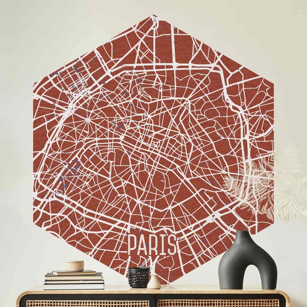 Fototapeter Paris City Map Paris - Retro