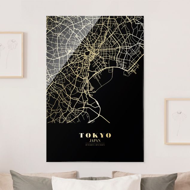Tavlor Asien Tokyo City Map - Classic Black