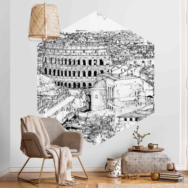 Tapeter modernt City Study - Rome
