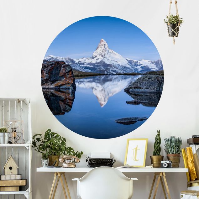 Fototapeter arkitektur och skyline Stellisee Lake In Front Of The Matterhorn