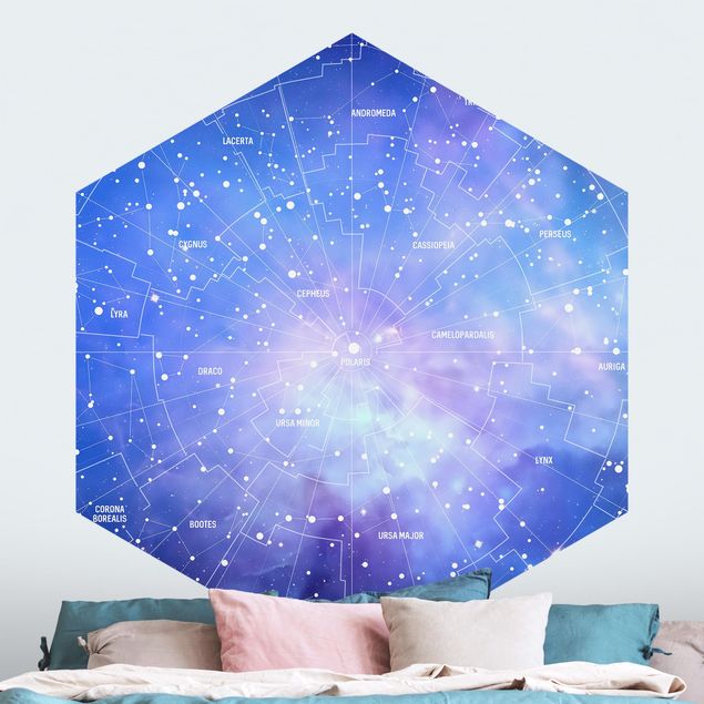 Fototapeter sky Stelar Constellation Star Chart