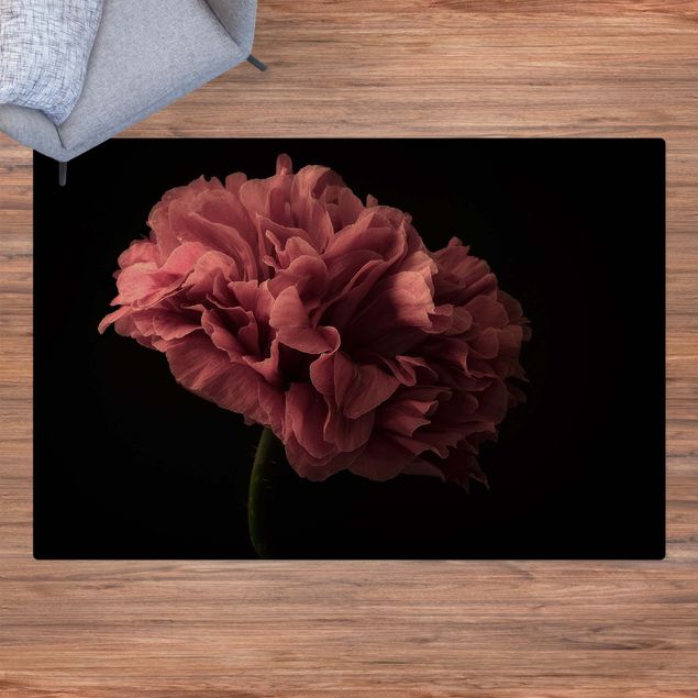 moderna mattor Proud Peony In Front Of Black