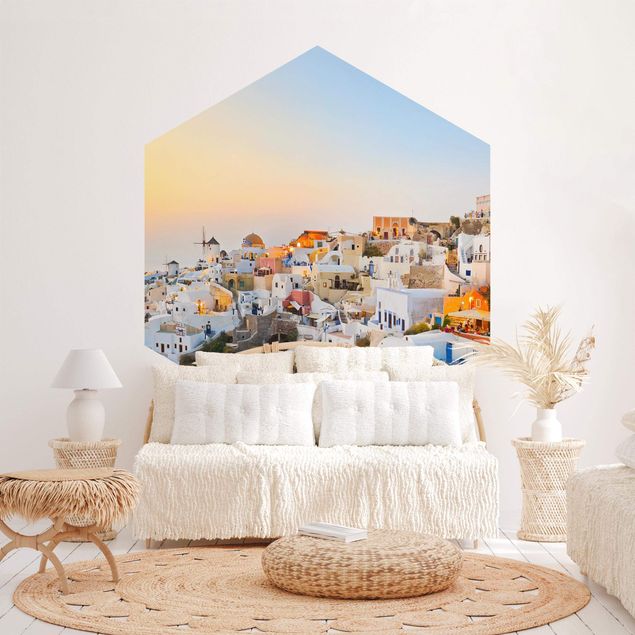 Fototapeter arkitektur och skyline Bright Santorini