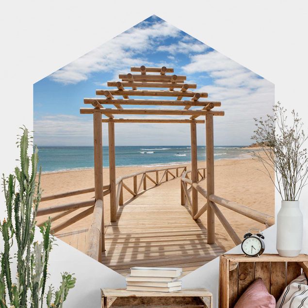 Kök dekoration Boardwalk To The Ocean In Andalusia