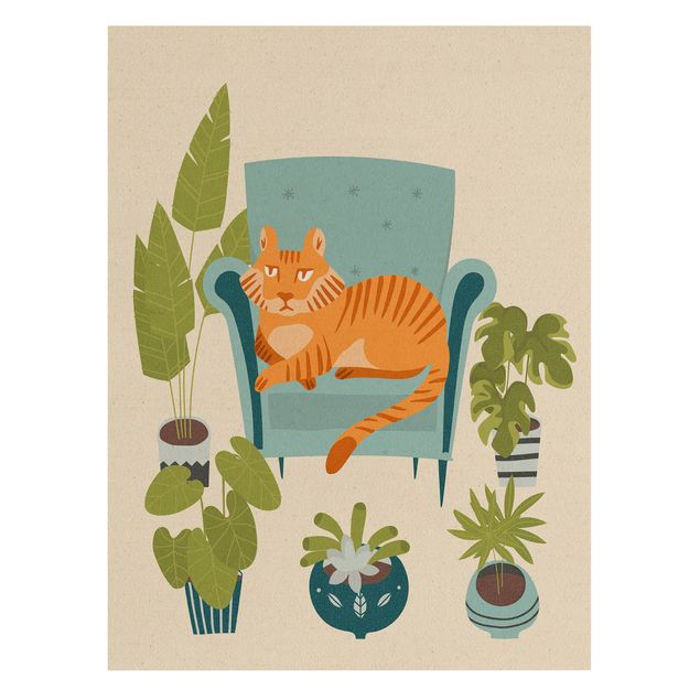 Canvastavlor djur Domestic Tiger Illustration