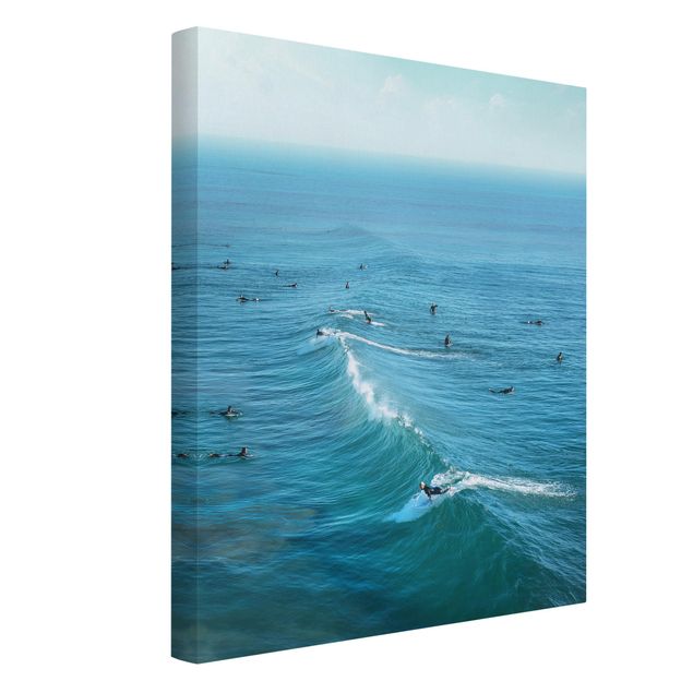 Canvastavlor landskap Surfer At Huntington Beach