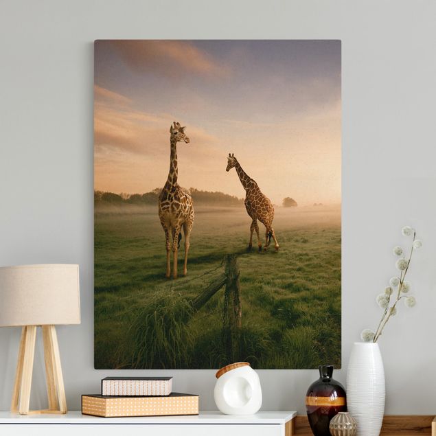 Canvastavlor giraffer Surreal Giraffes