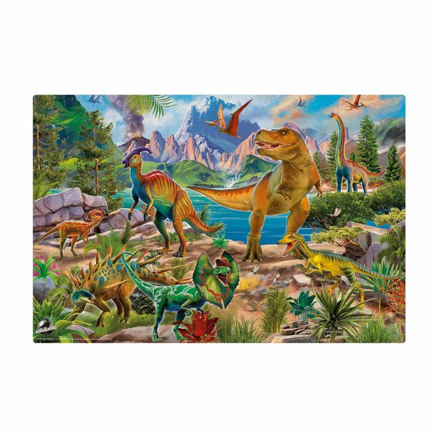 P.D. Moreno Kunstdrucke T-Rex And Parasaurolophus