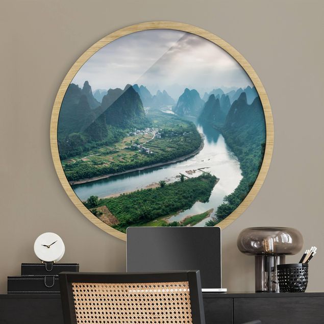 Tavlor landskap View Of Li River And Valley