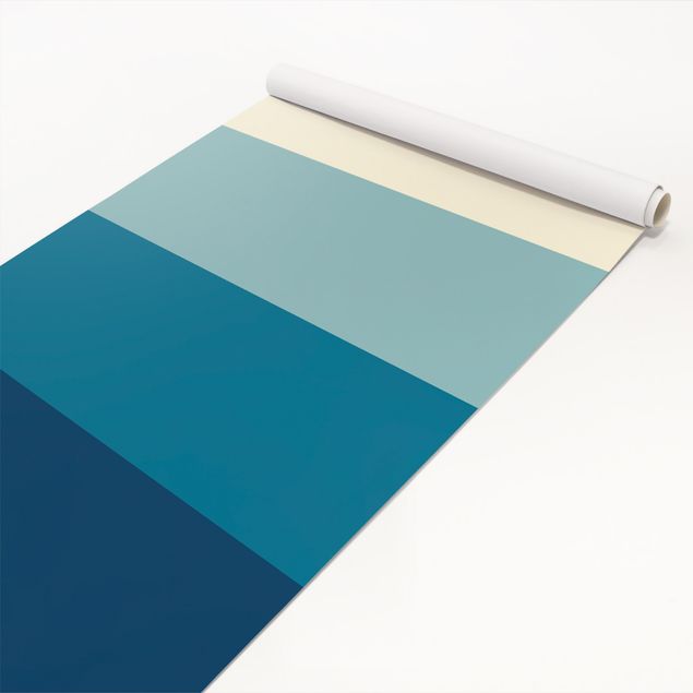Möbelfolier grått Deep Sea 4 Stripes Set - Pastel Turquoise Teal Prussian Blue Moon Gray