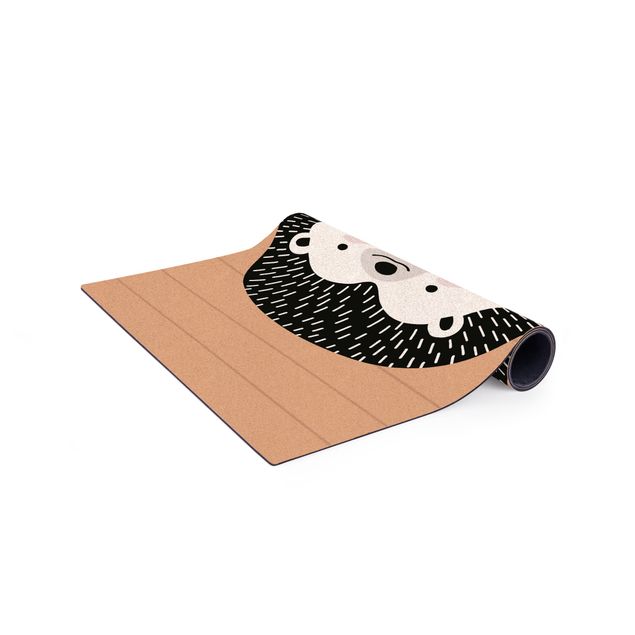 stora mattor Zoo With Patterns - Hedgehog