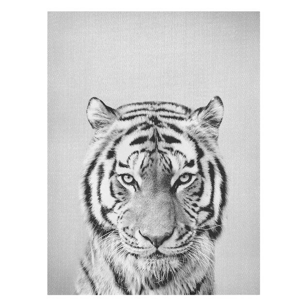 Canvastavlor svart och vitt Tiger Tiago Black And White
