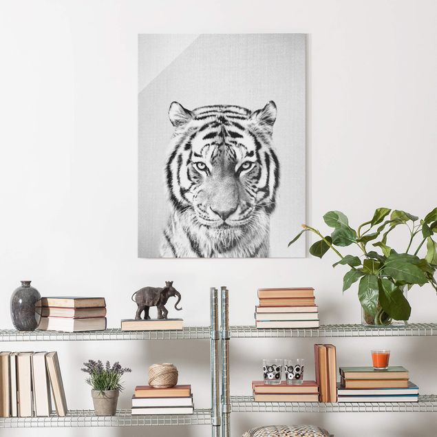 Tavlor tigrar Tiger Tiago Black And White