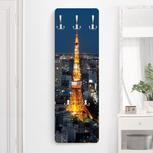 Klädhängare vägg arkitektur och skyline Tokyo Tower