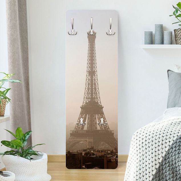Klädhängare vägg arkitektur och skyline Tour Eiffel