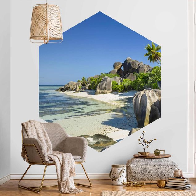 Fototapeter solnedgångar Dream Beach Seychelles