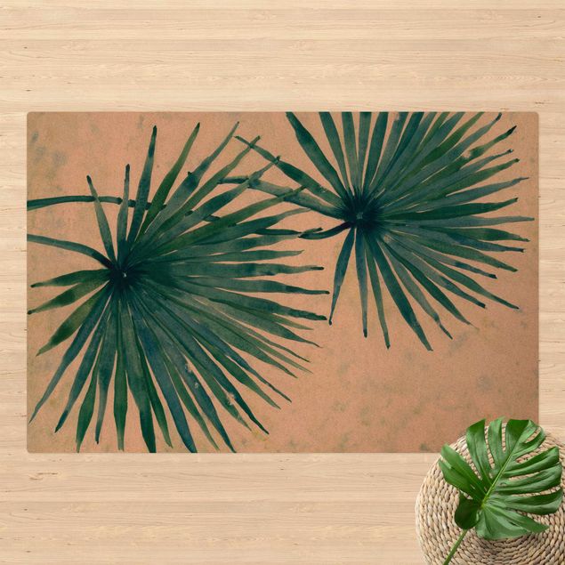 moderna mattor Tropical Palm Leaves Close-up
